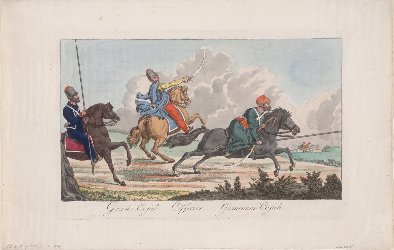 जीवन रक्षक गार्ड, अधिकारी और कोस्कैक द्वारा क्रिश्चियन गॉटफ्रीड हेनरिक गिसलर