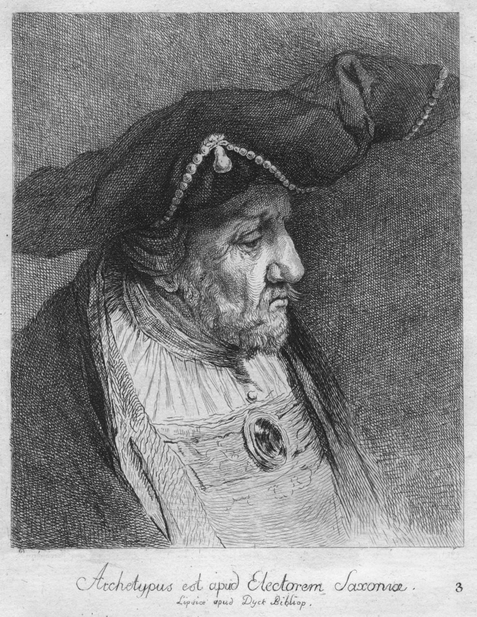 जाहिर है Saxony के निर्वाचक। बतख Dobrizhoffer 1769 में Lipsicc द्वारा क्रिश्चियन गॉटफ्राइड शुल्त्स