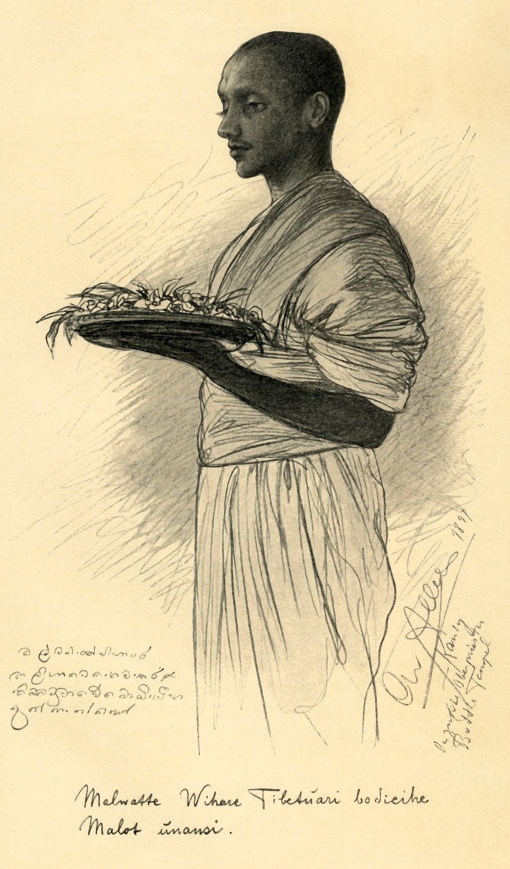 बौद्ध भिक्षु, सीलोन, 1898। द्वारा क्रिश्चियन विल्हेम एलर्स