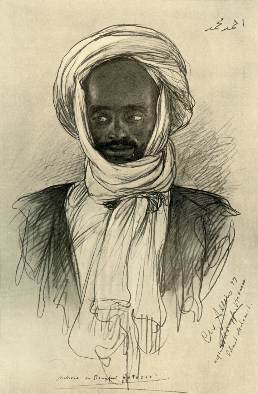 हटसू स्टीमबोट पर सवार आदमी, मिस्र, 1898। द्वारा क्रिश्चियन विल्हेम एलर्स