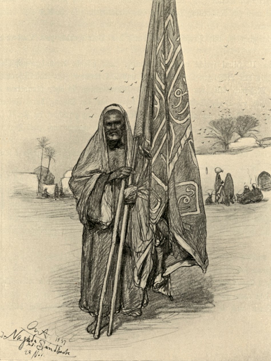 मैन विथ फ्लैग, नागदा, मिस्र, 1898। द्वारा क्रिश्चियन विल्हेम एलर्स