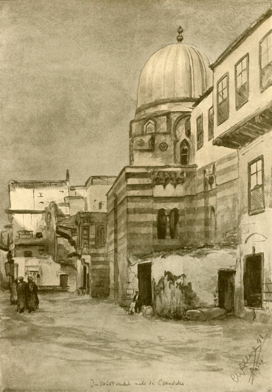 मस्जिद, काहिरा, मिस्र, 1898। द्वारा क्रिश्चियन विल्हेम एलर्स