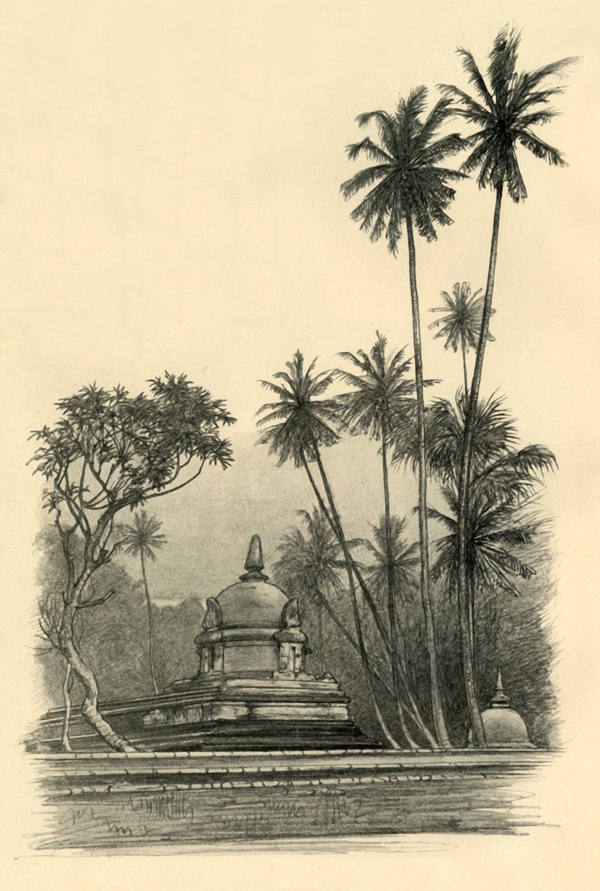 Natha Devale shrine, Kandy, Ceylon, 1898.  द्वारा क्रिश्चियन विल्हेम एलर्स