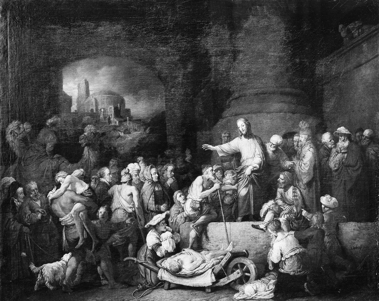 क्राइस्ट हीलिंग द सिक, 1742। द्वारा क्रिश्चियन विल्हेम अर्नेस्ट डायट्रिच