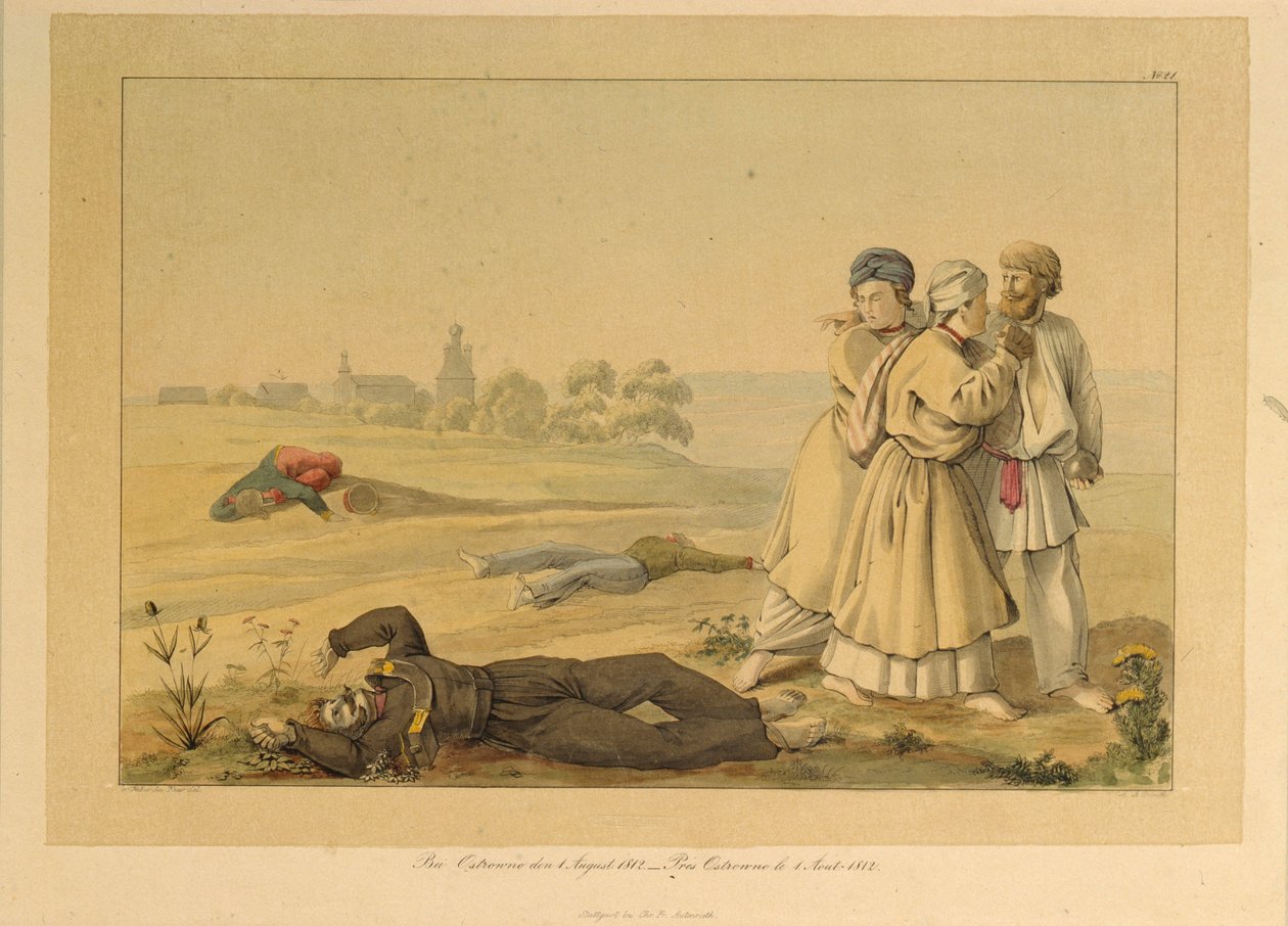 1 अगस्त, 1812, 1820 को ओस्त्रोव्नो के पास द्वारा क्रिश्चियन विल्हेम फैबर डू फौर से