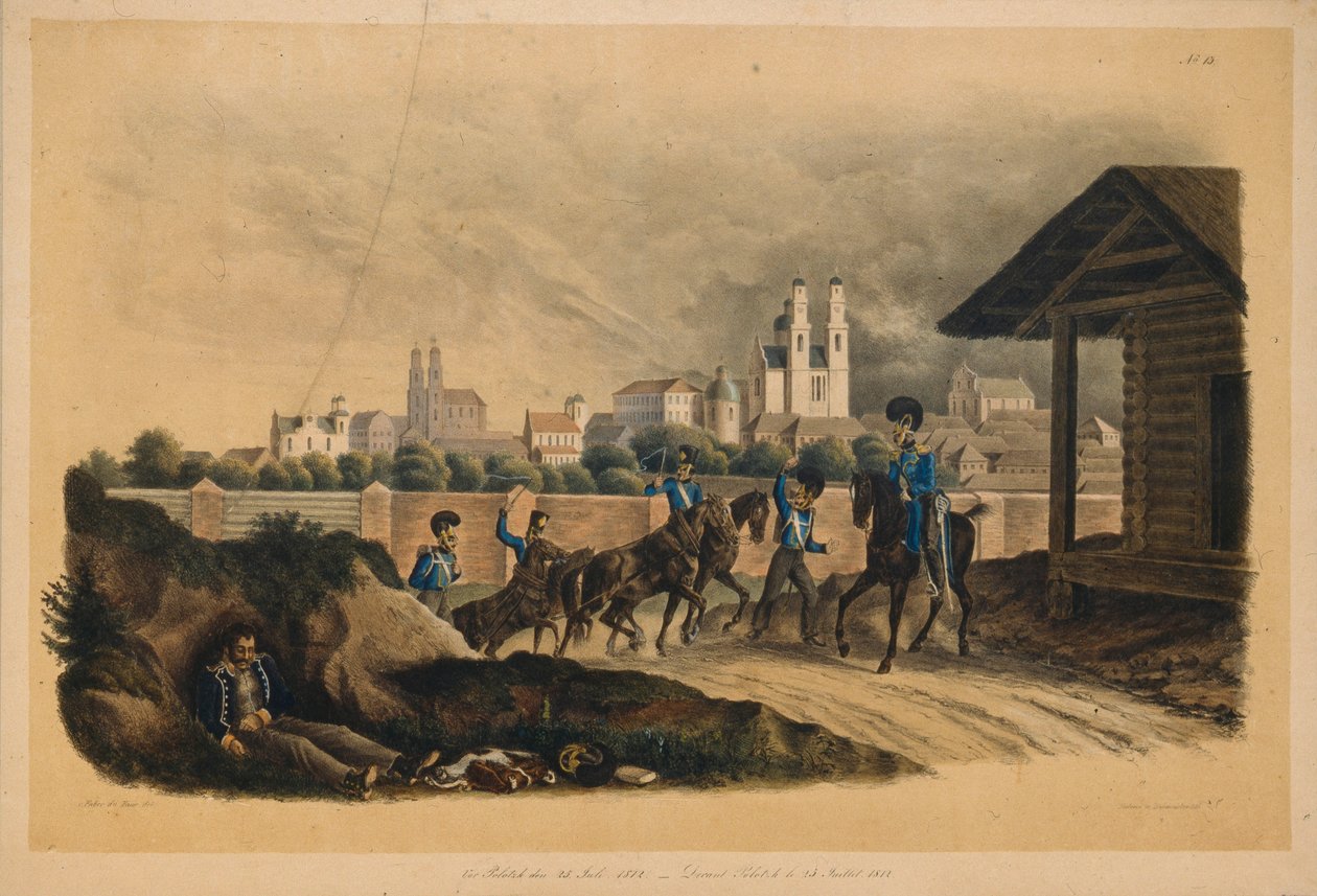 25 जुलाई, 1812, 1820 के पोलोत्स्क शहर के पास द्वारा क्रिश्चियन विल्हेम फैबर डू फौर से