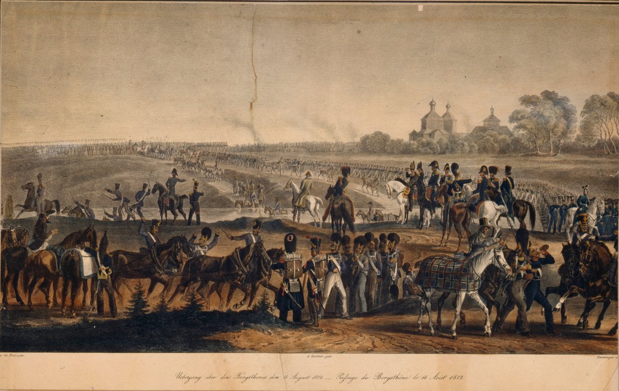 14 अगस्त, 1812, 1820 को नीपर को पार करना द्वारा क्रिश्चियन विल्हेम फैबर डू फौर से