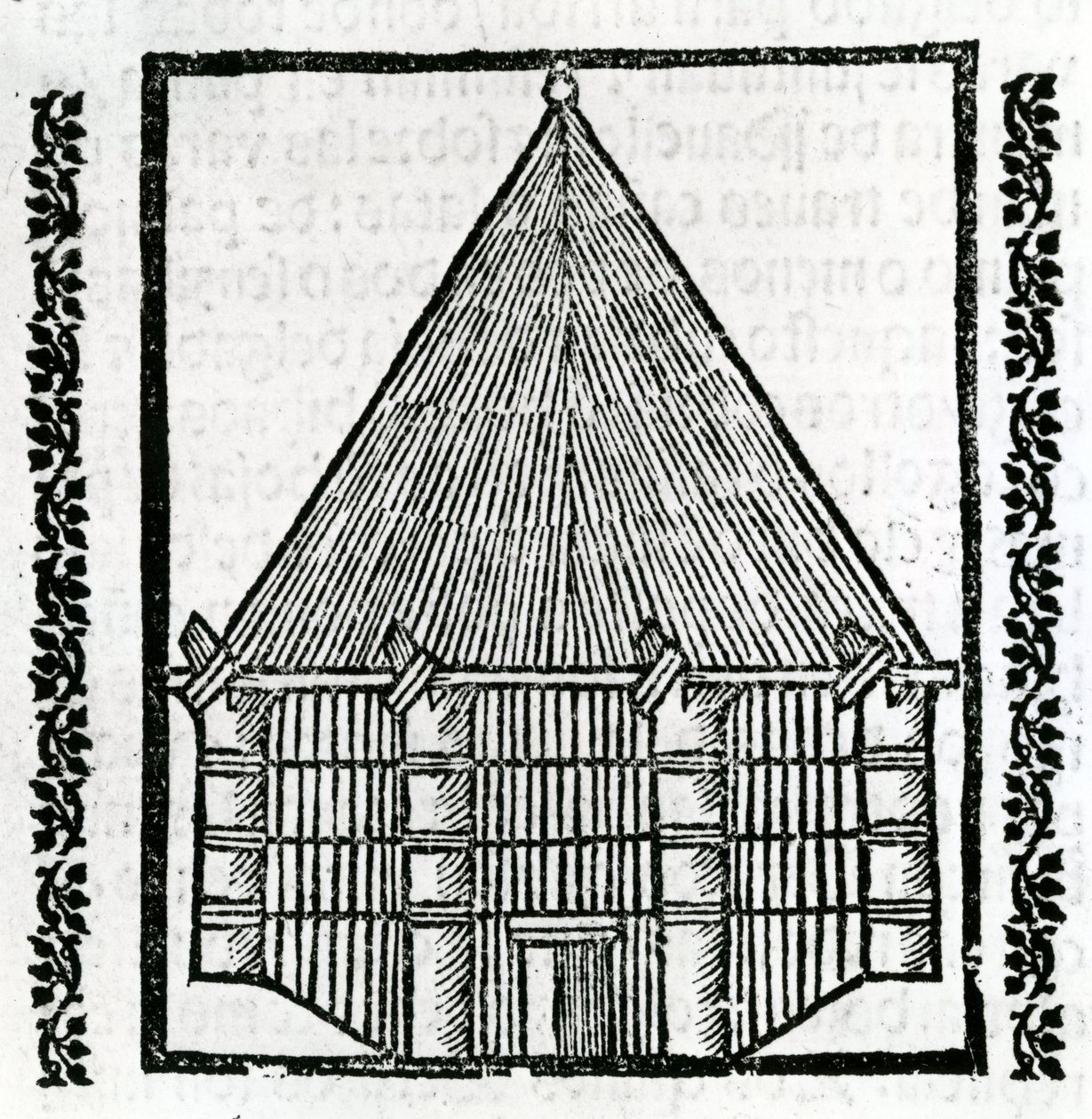 1547 के &39;द जनरल हिस्ट्री ऑफ द इंडीज&39; से एक हट द्वारा क्रिस्टोफर कोलंबस