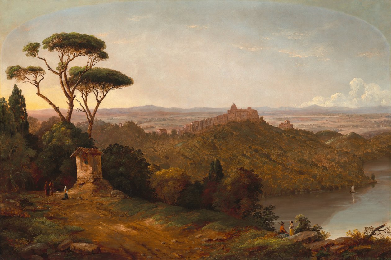 कैसल गोंडोल्फो, लेक अल्बानो, इटली, 1852। द्वारा क्रिस्टोफर पीयर्स क्रैंक