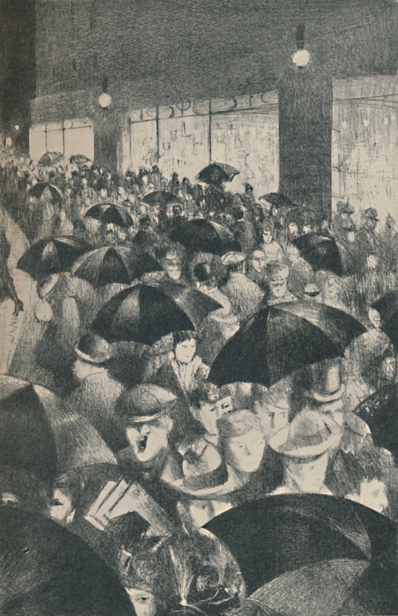 वेट इवनिंग, ऑक्सफोर्ड स्ट्रीट, 1919 द्वारा क्रिस्टोफर रिचर्ड विने नेविन्सन