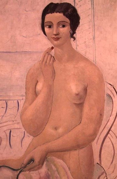 लिपस्टिक वाली लड़की, c.1925 द्वारा क्रिस्टोफर वुड