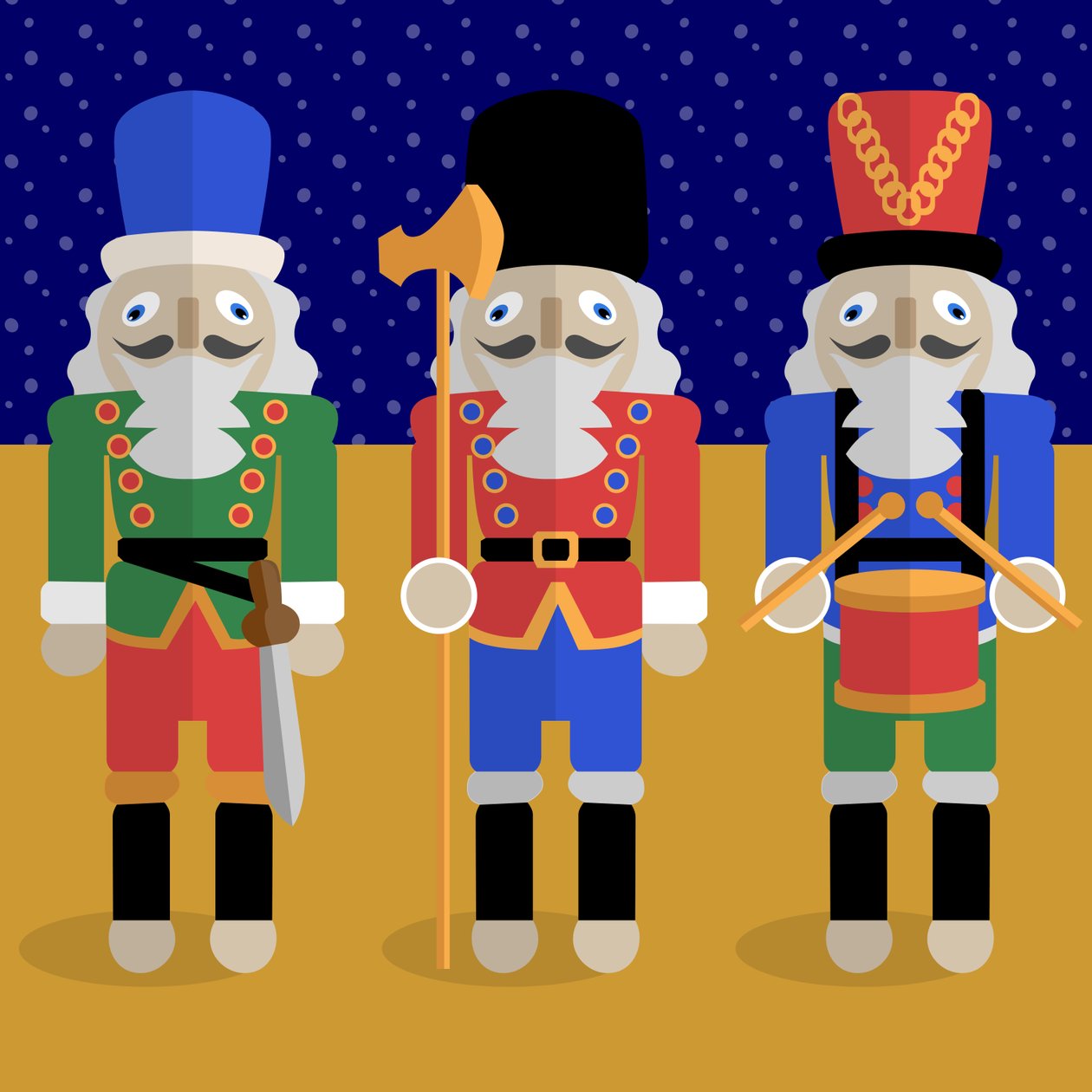 क्रिसमस Nutcrackers - गुड लक प्रतीक द्वारा क्लेयर हंटले