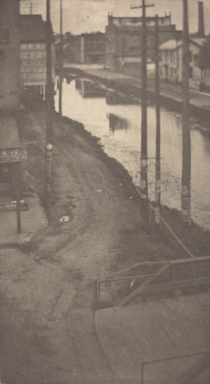 टेलीग्राफ डंडे, c.1900। द्वारा क्लेरेंस एच व्हाइट