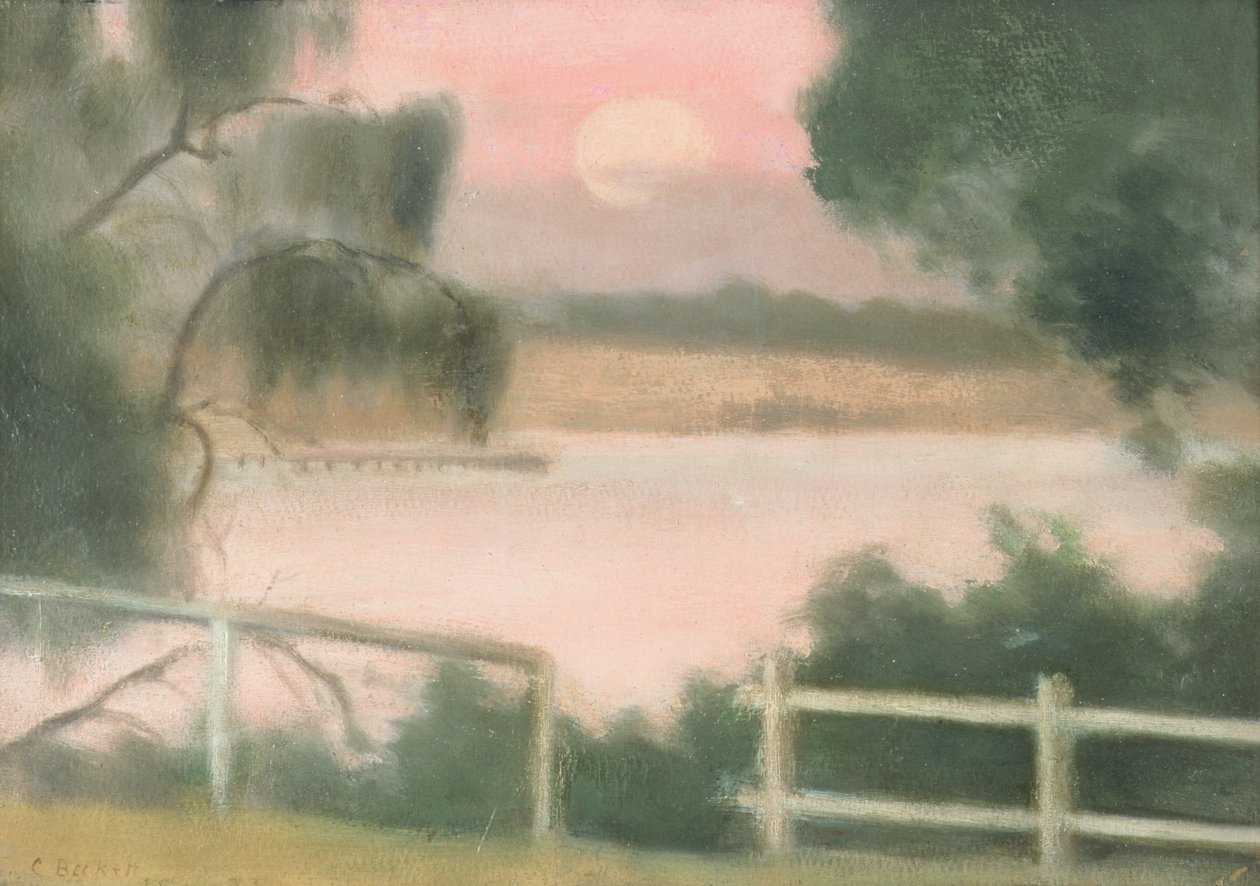 Keefer की जेट्टी, c.1925 (पल्पबोर्ड पर तेल) द्वारा क्लैरिस बेकेट