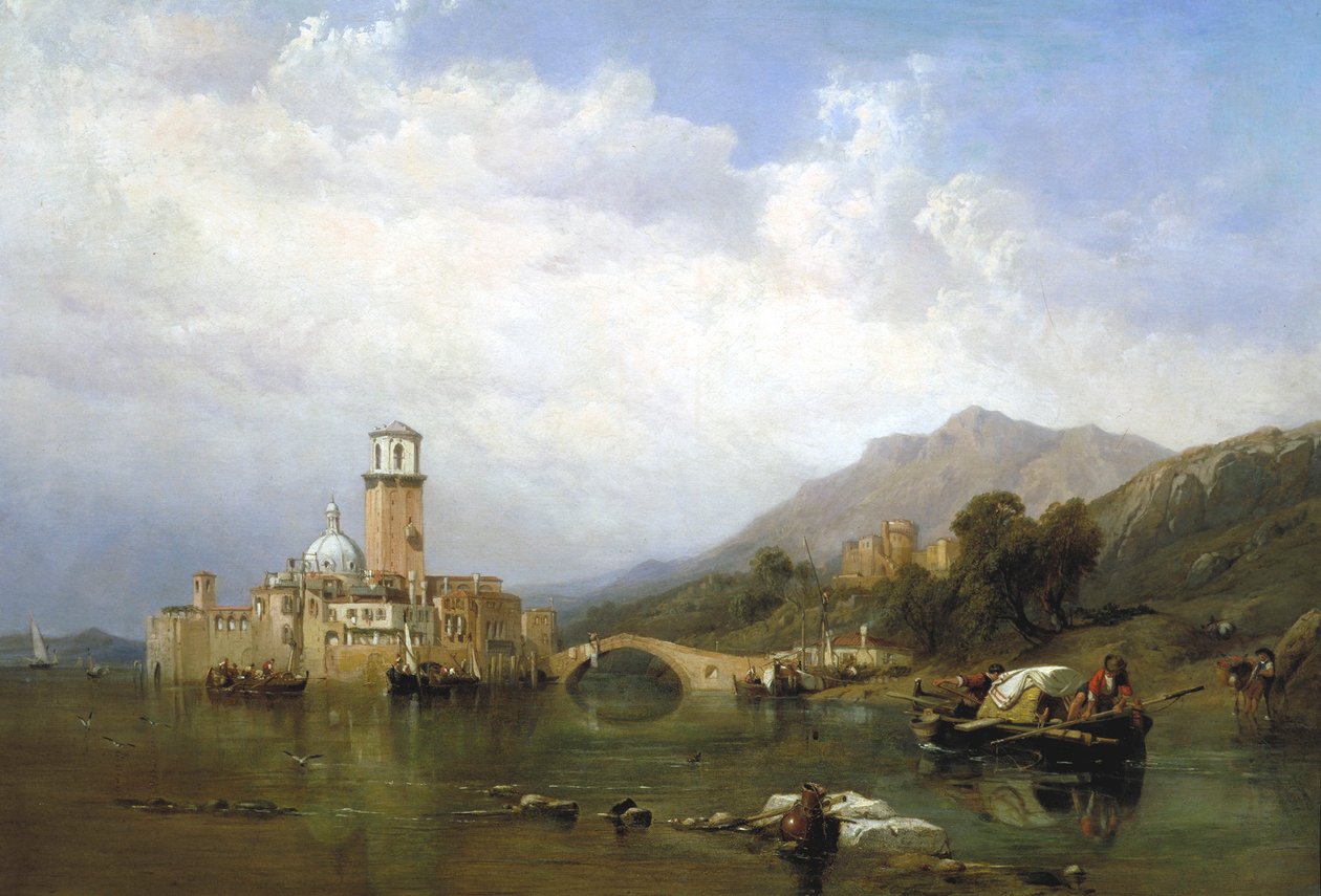 वेनिस की खाड़ी में, 1848। द्वारा क्लार्कसन स्टैनफील्ड