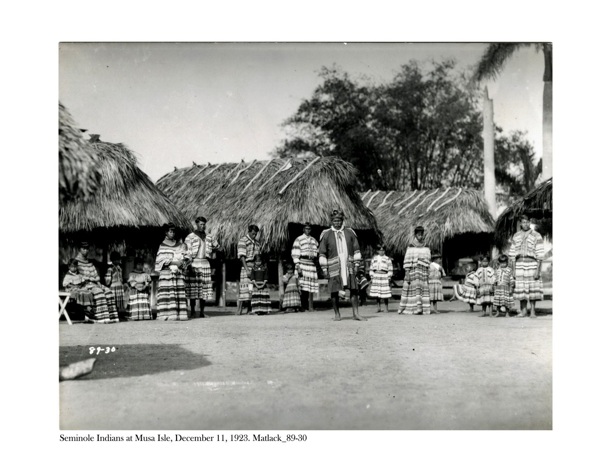 11 दिसंबर 1923 को मूसा आइल में सेमिनोल इंडियंस द्वारा क्लाउड सी। मैटलैक