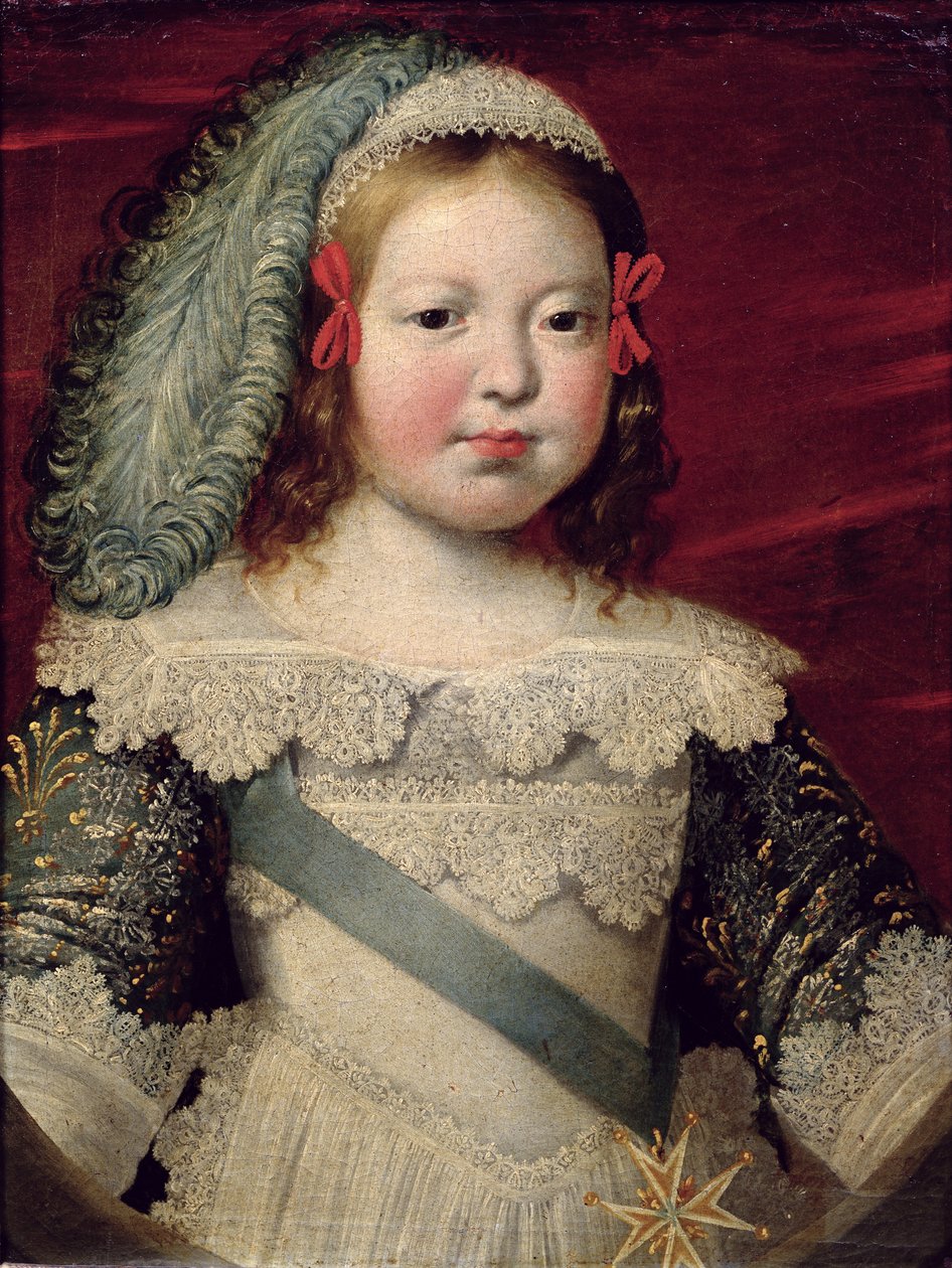 एक बच्चे के रूप में लुई XIV (1638-1715) का पोर्ट्रेट, c.1641-42 द्वारा क्लाउड डेरुएट