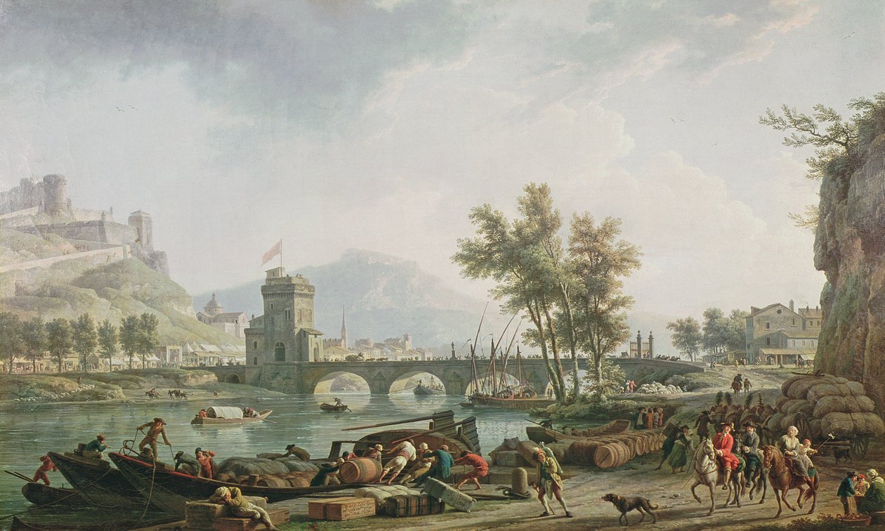 एक मेले का किनारा, 1774 (13025 भी देखें) द्वारा क्लाउड जोसेफ वर्नेट