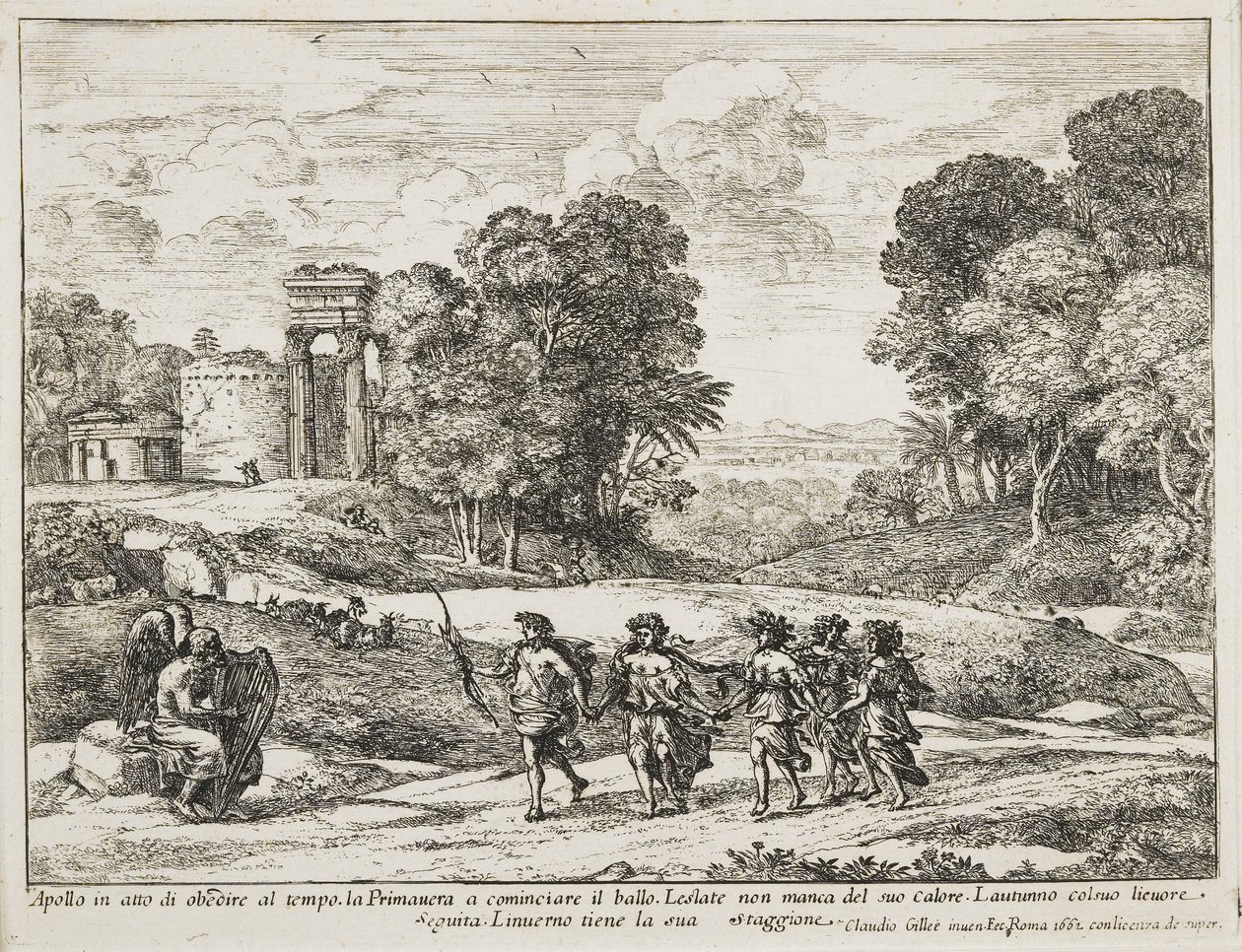 समय, अपोलो एंड सीजन्स, 1662 द्वारा क्लाउड लोरेन