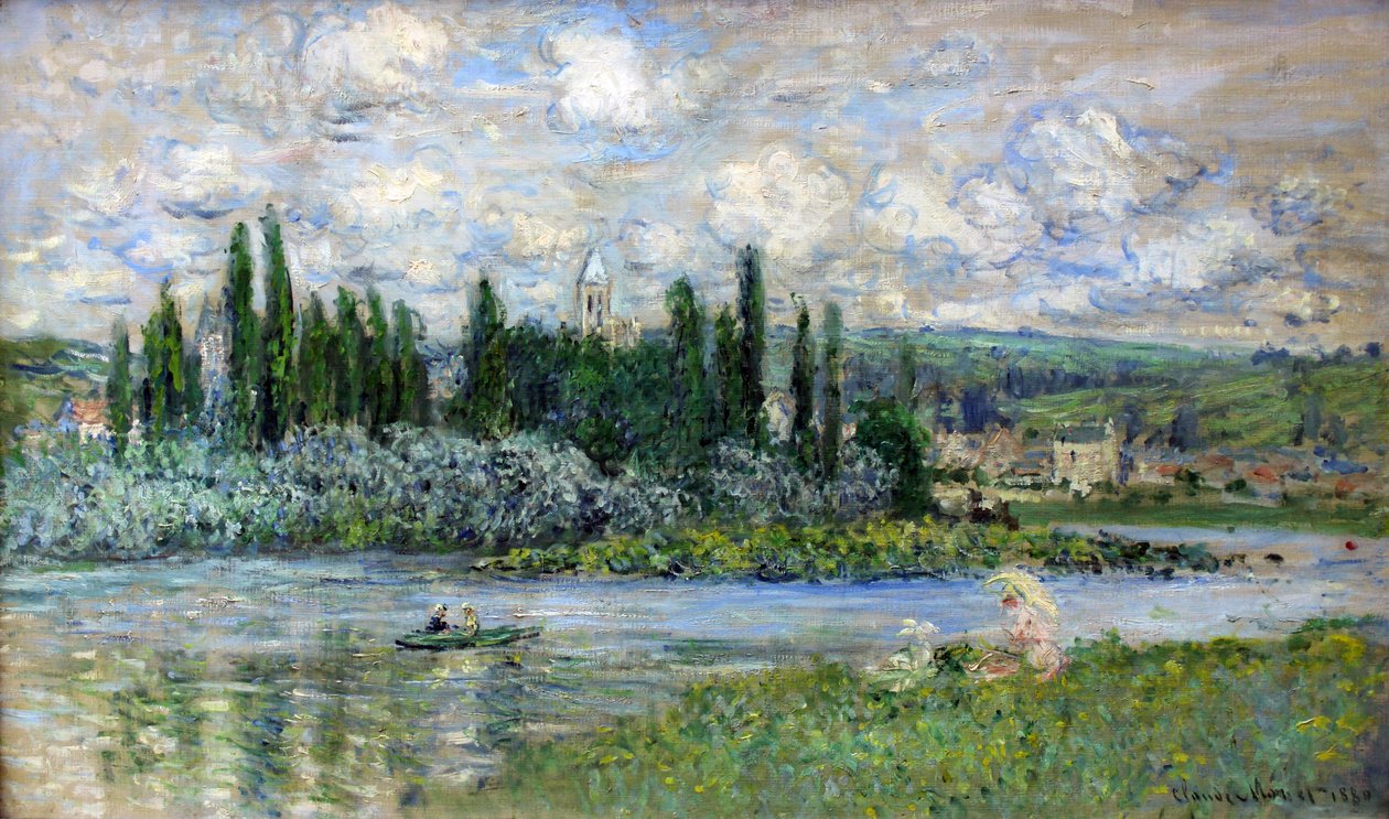 Vetheuil-sur-Seine का दृश्य: Vetheuil-sur-Seine का दृश्य द्वारा क्लाउड मोनेट