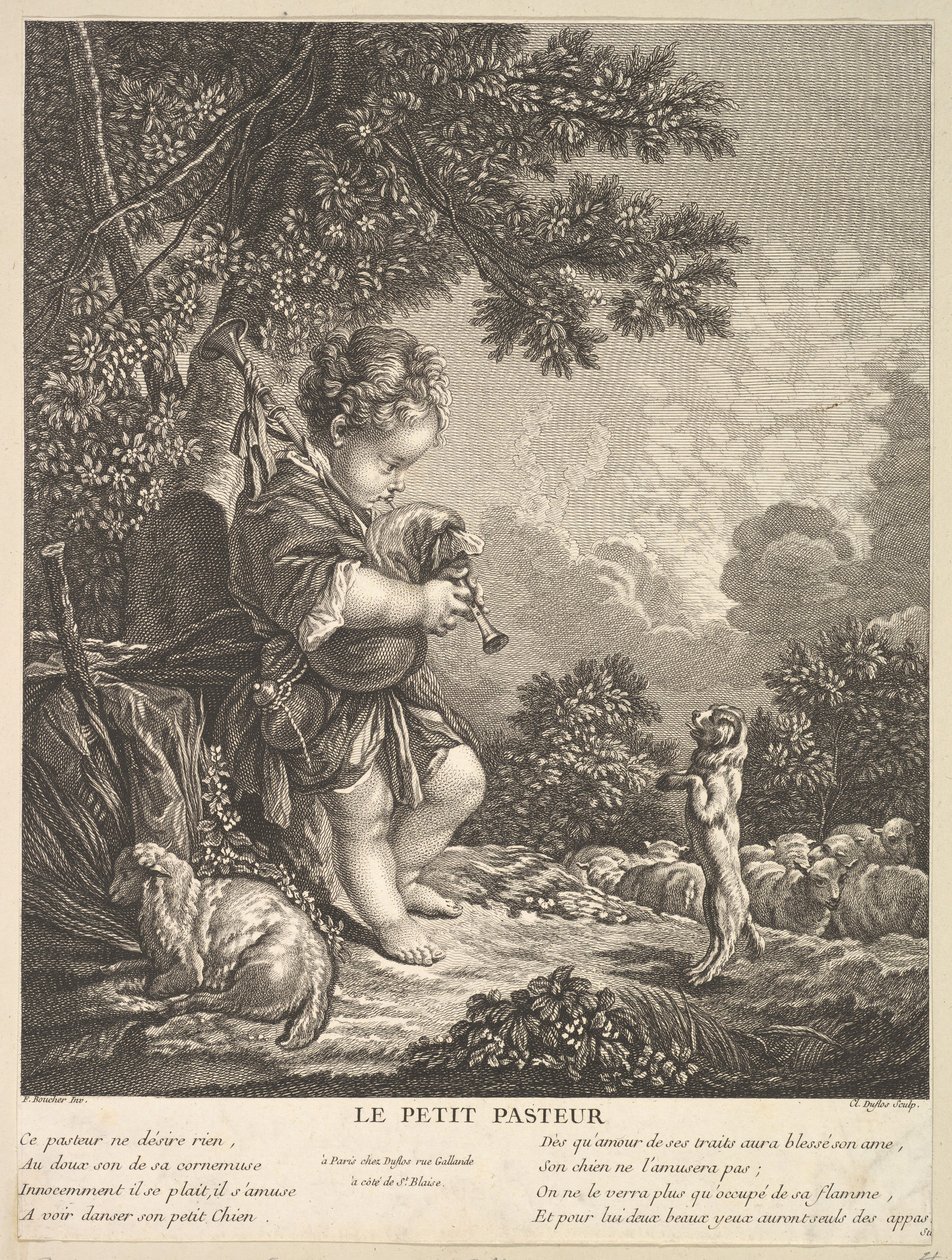 द लिटिल शेफर्ड, सीए। 1753. द्वारा क्लाउड ऑगस्टिन डफ्लोस