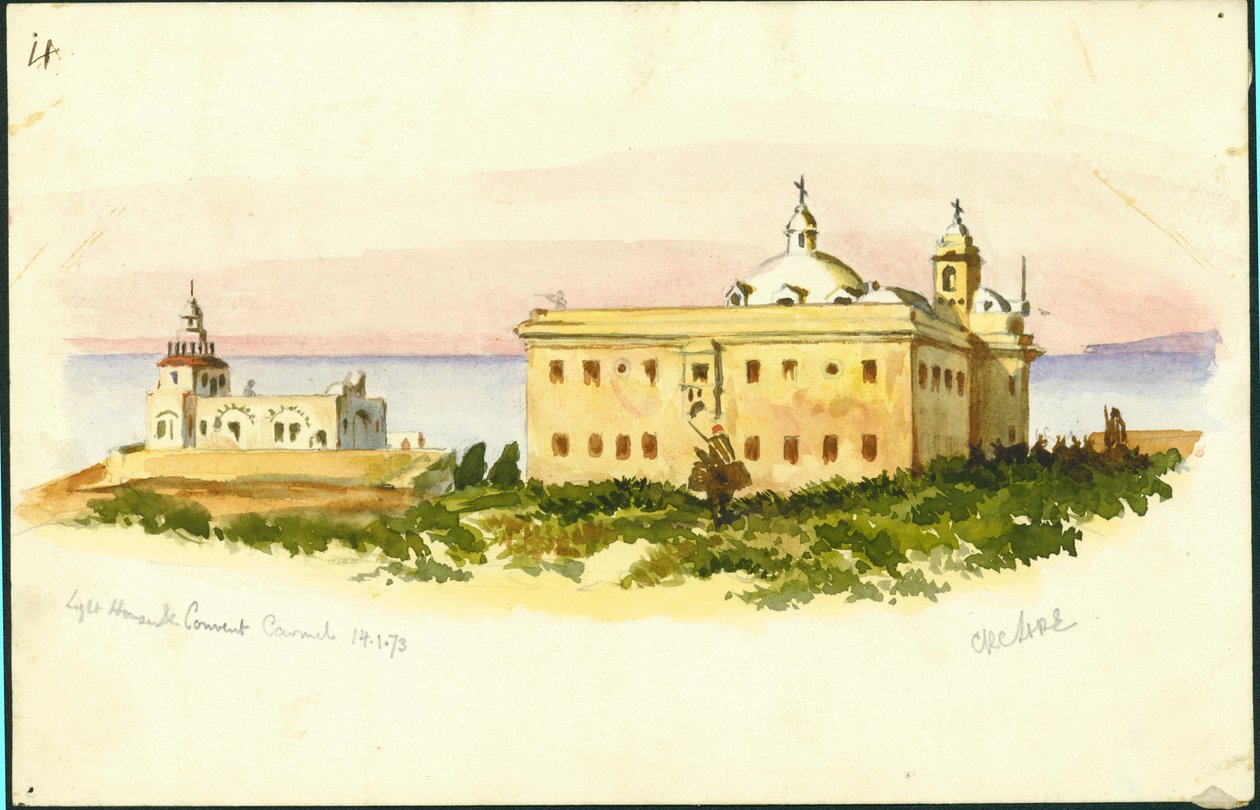 लाइट हाउस और कॉन्वेंट, कार्मेल, 1873 (हम कागज पर und पेंसिल) द्वारा क्लाउड कॉनडर
