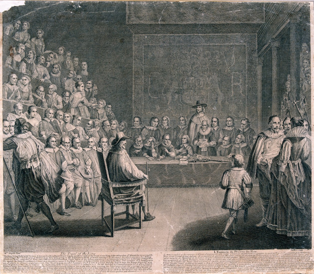 किंग चार्ल्स I का परीक्षण, वेस्टमिंस्टर का महल, c1725 द्वारा क्लाउड डबस्क