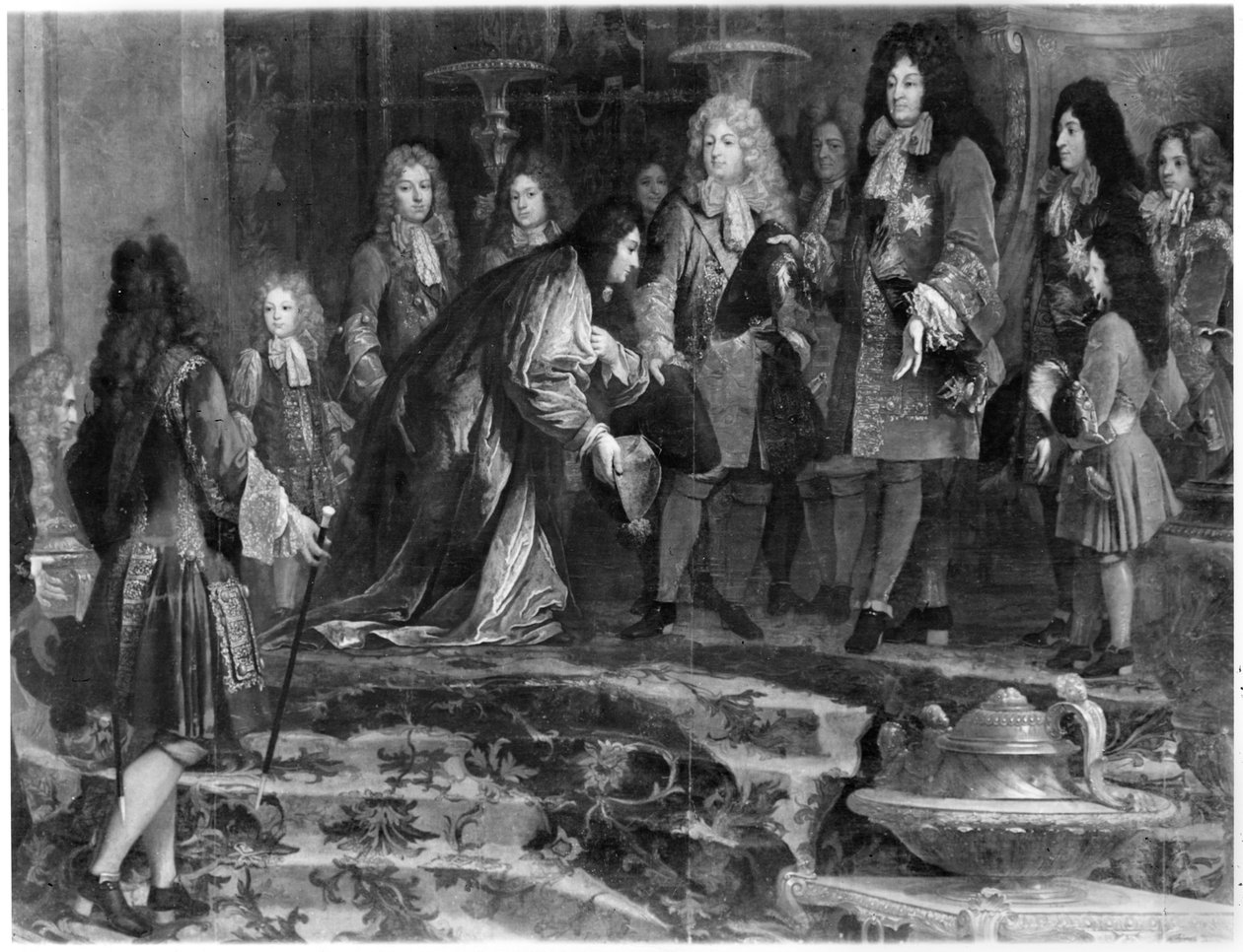 डोगे ऑफ जेनोआ ने लुई XIV (1638-1715) को 15 मई 1685, 1715 (विस्तार) के लिए अपने माफी की पेशकश की द्वारा क्लाउड गाय हाले