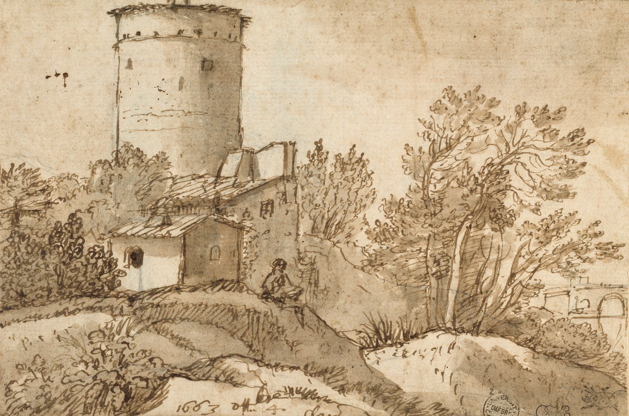 टाइबर द्वारा फार्म बिल्डिंग, 1663 द्वारा क्लाउड लोरेन