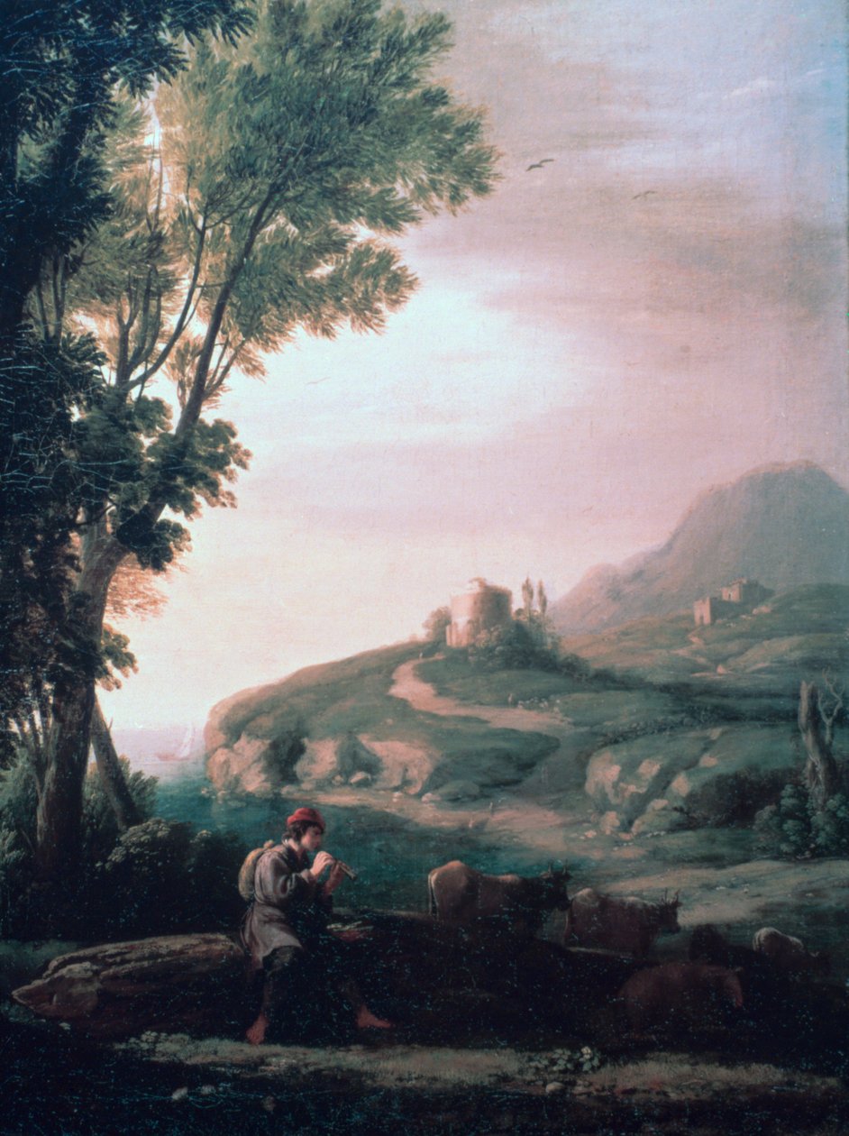 देहाती लैंडस्केप, c1620-1682 द्वारा क्लाउड लोरेन