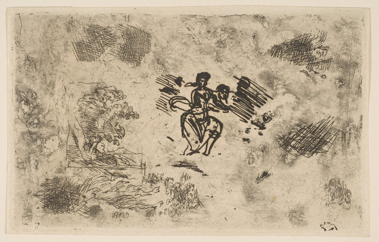 बैठा महिला और अन्य रेखाचित्र, ca. 1630-1633। द्वारा क्लाउड लोरेन