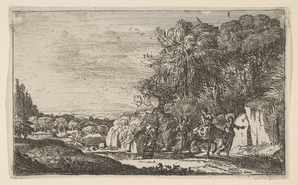 मिस्र में उड़ान, ca. 1630-1631। द्वारा क्लाउड लोरेन