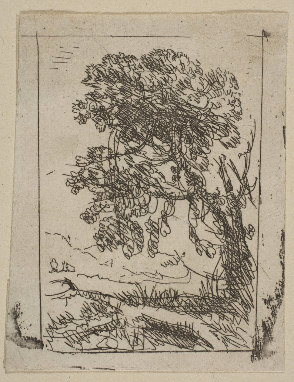 दो परिदृश्य वाम पेड़, ca. 1630। द्वारा क्लाउड लोरेन