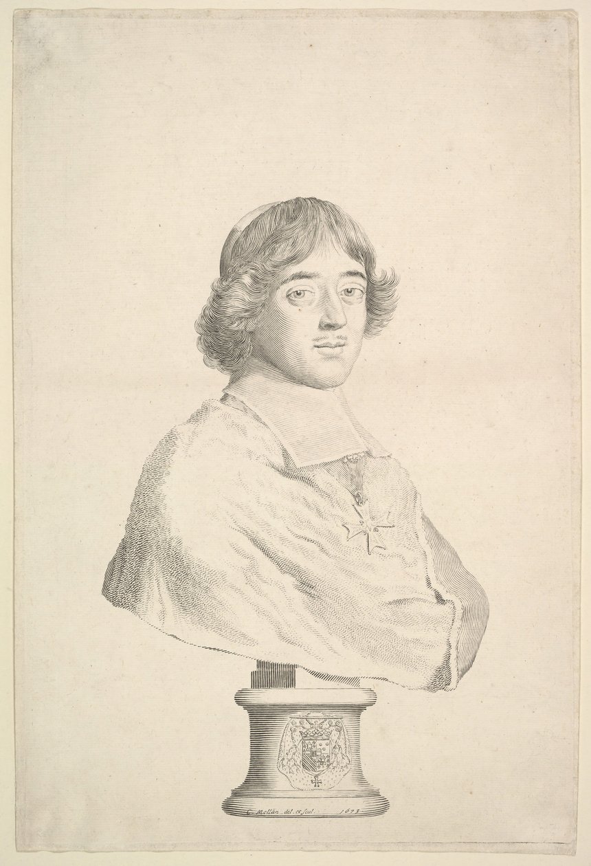 इमैनुएल-थिओडोस डी ला टूर dAuvergne, duc dAlbret और कार्डिनल डे बाउलोन, 1673। द्वारा क्लॉड मेलन