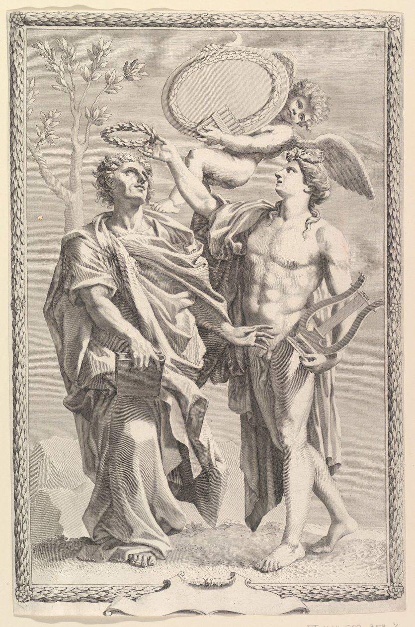 Frontispiece: वर्जिल, वर्जिल काम करता है, 1641। द्वारा क्लॉड मेलन
