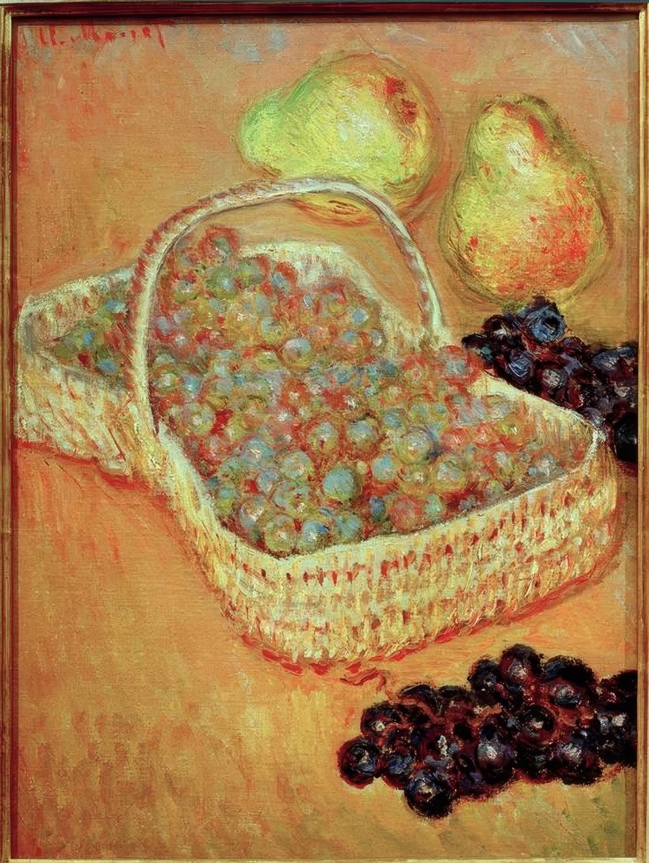 Panier de Raisins et Poires (अंगूर और नाशपाती की टोकरी) द्वारा क्लाउड मोनेट