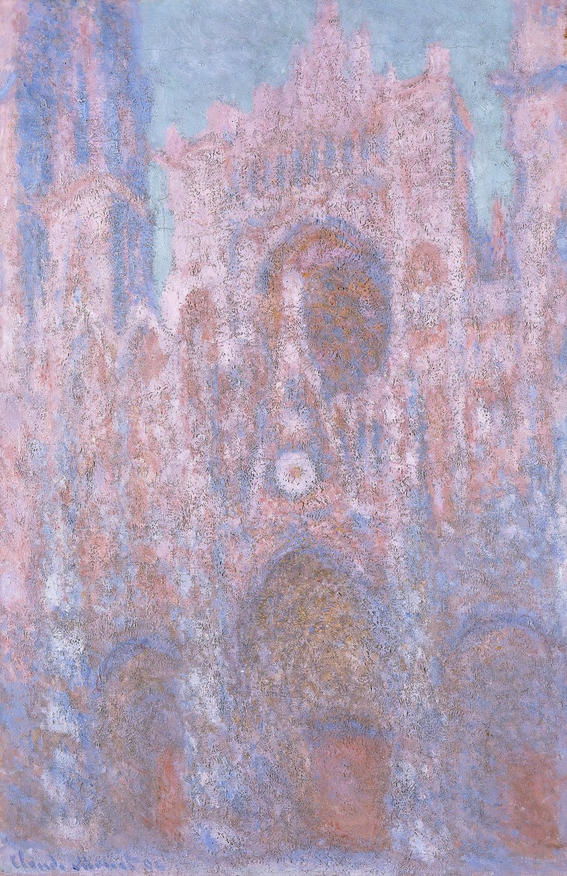 रूएन कैथेड्रल: ग्रे और गुलाबी रंग में सन सिम्फनी सेटिंग, 1892-94 द्वारा क्लाउड मोनेट