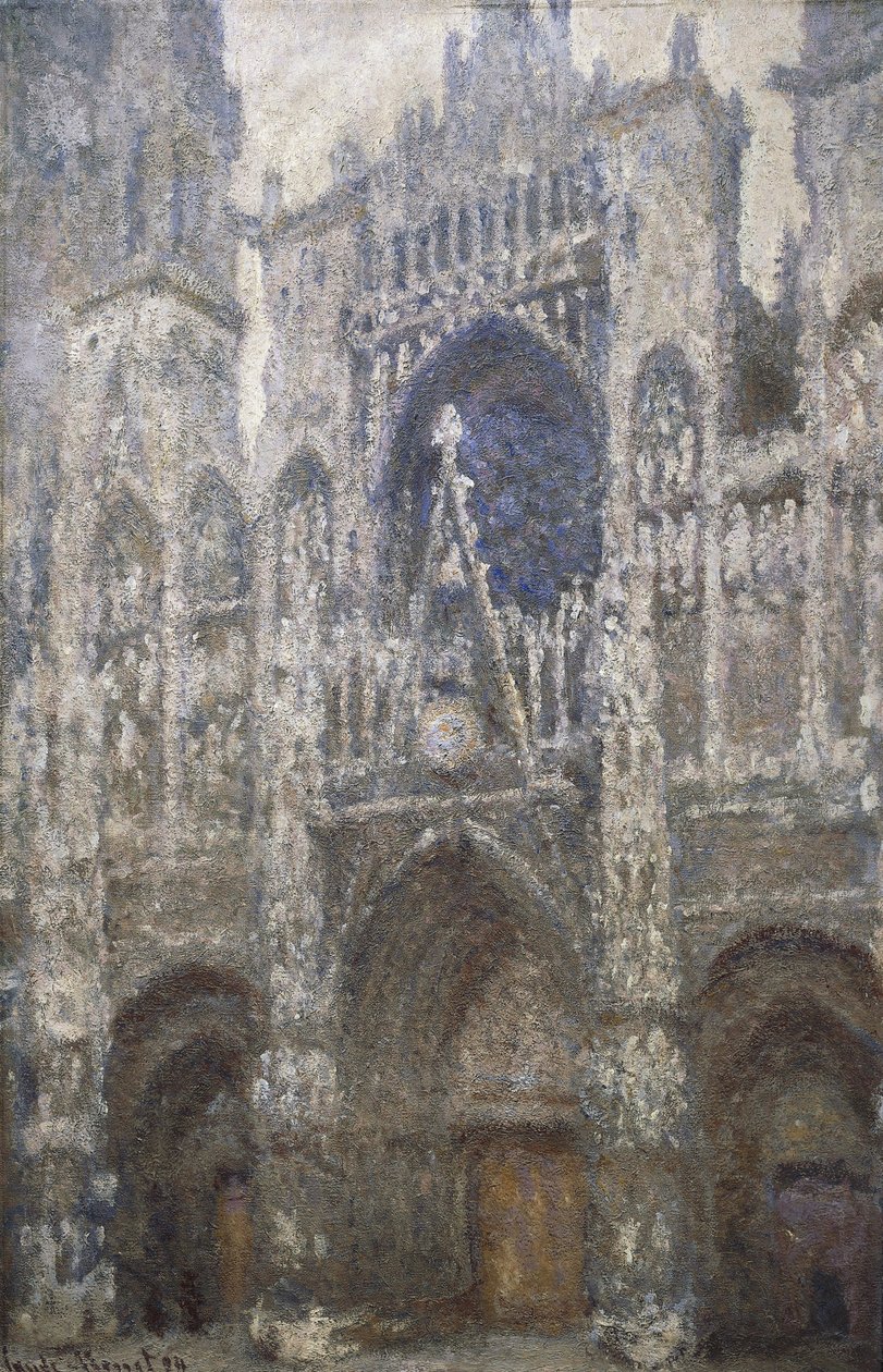 रूहान कैथेड्रल, पश्चिम पोर्टल, हार्मनी इन ग्रे, 1894 द्वारा क्लाउड मोनेट