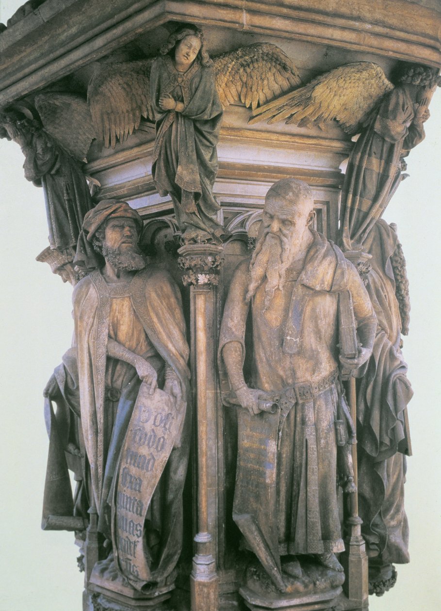 1395-1404 के मूसा के वेल के हेक्सागोनल कुरसी से विवाद में डैनियल और यशायाह द्वारा क्लॉस और मलौले, जीन स्लटर