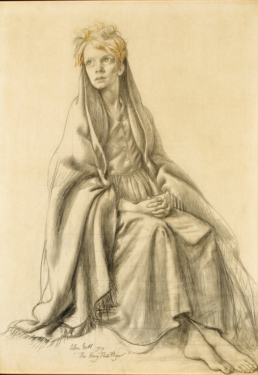 के लिए अध्ययन केरी बांसुरी वादक , 1934 द्वारा कॉलिन अनविन गिल