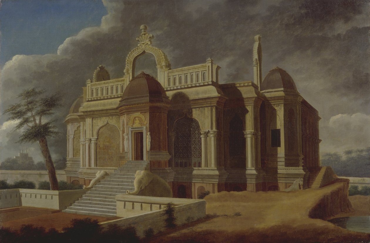 स्टोन हाथियों के साथ समाधि, 1788 द्वारा कर्नल फ्रांसिस स्वैन वार्ड