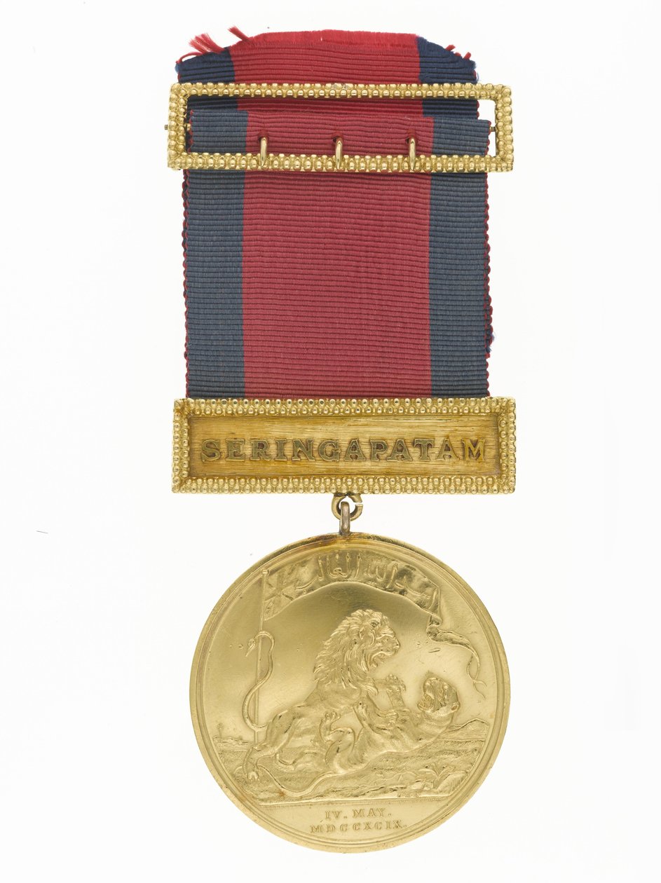 सेरिंगपटम मेडल, 1799 (सोना और रिबन) द्वारा कोनराड हेनरिक कुचलर