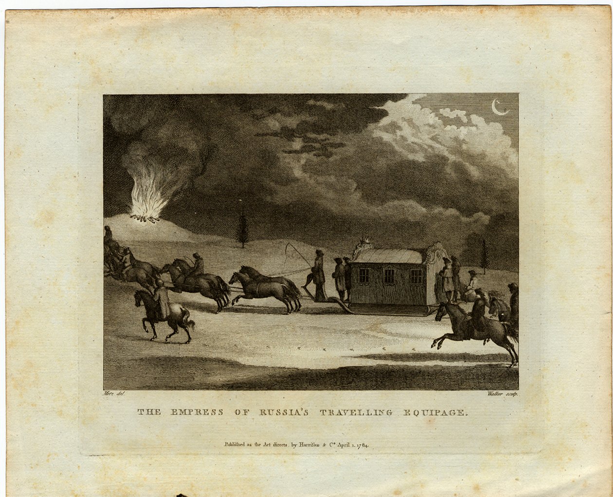 देश भर में रूस यात्रा की महारानी, 1784 द्वारा कॉनराड मार्टिन मेट्ज़