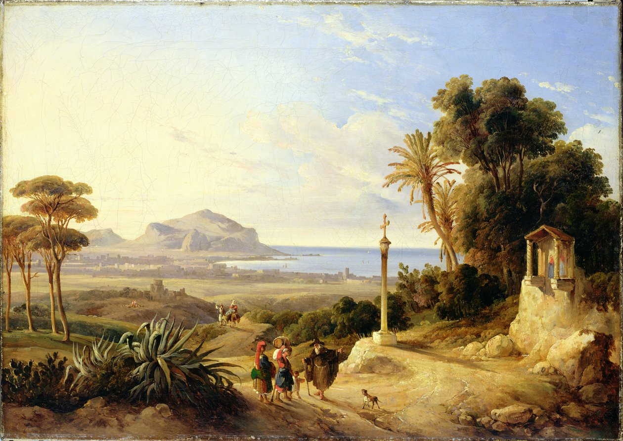 पलेर्मो का दृश्य, 1840 द्वारा कंसाल्वो केरी