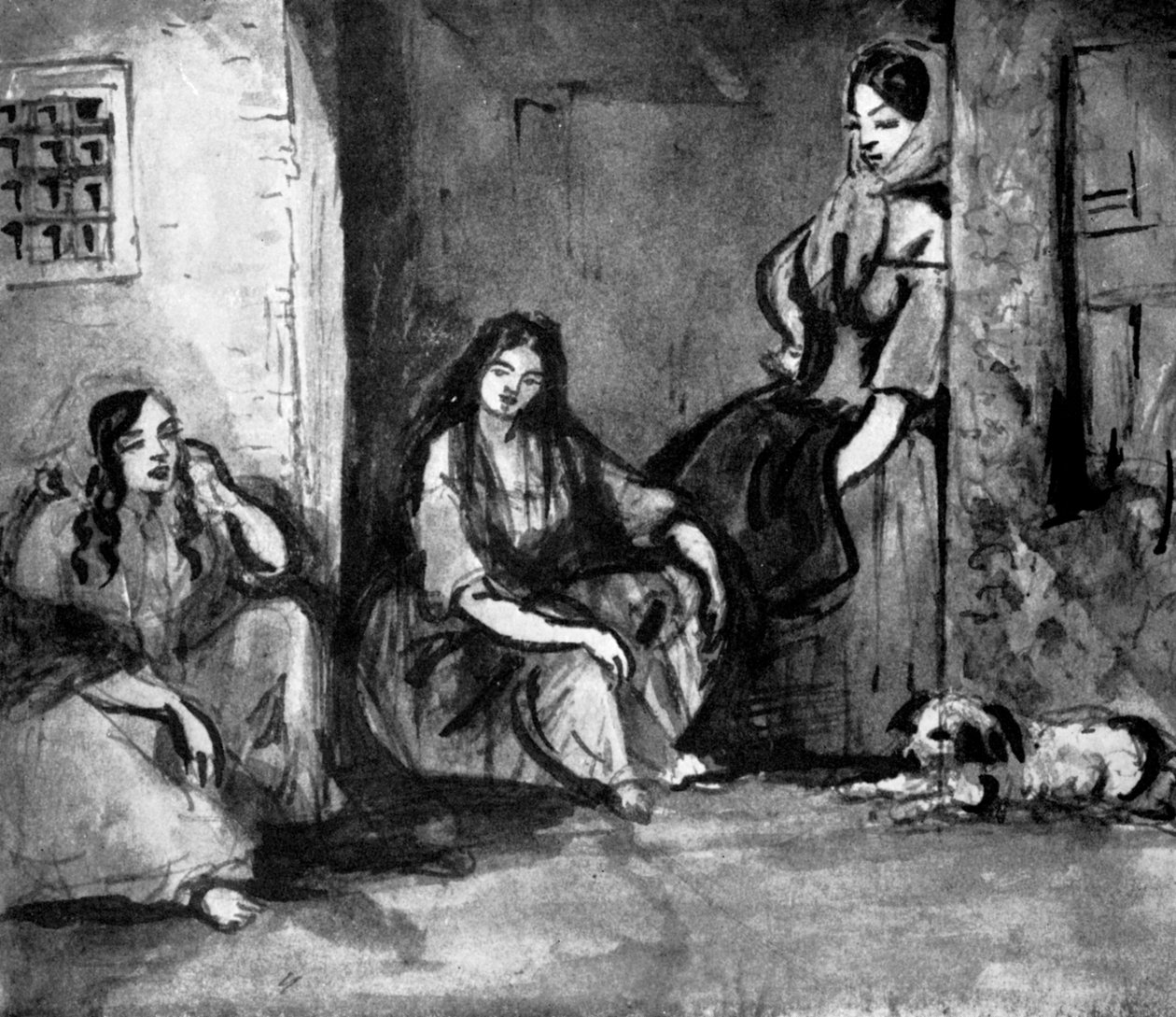 डोर-स्टेप पर, 19 वीं शताब्दी, 1930 द्वारा कॉन्स्टेंटिन दोस्तों