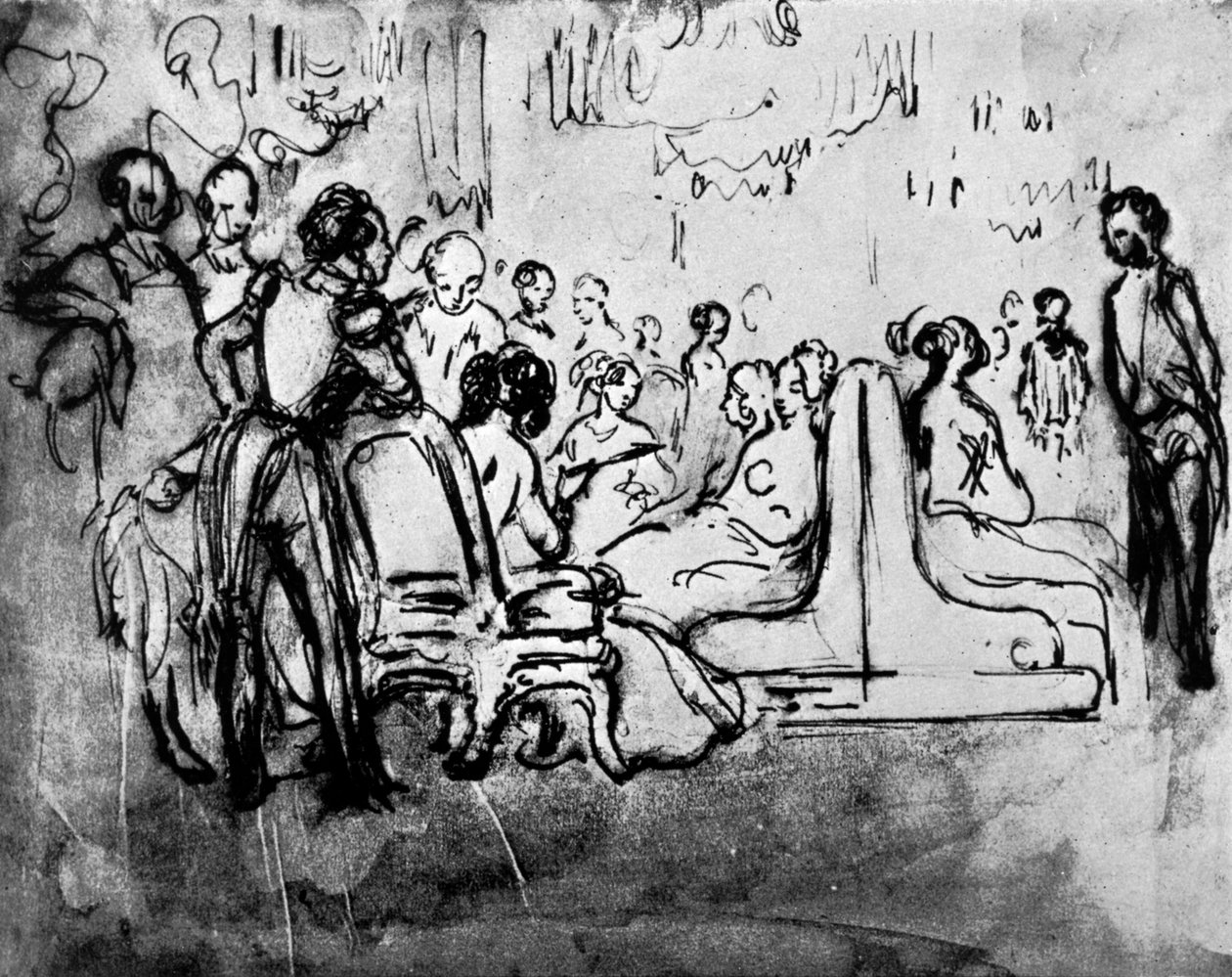 सैलून, 19 वीं शताब्दी, 1930। द्वारा कॉन्स्टेंटिन दोस्तों