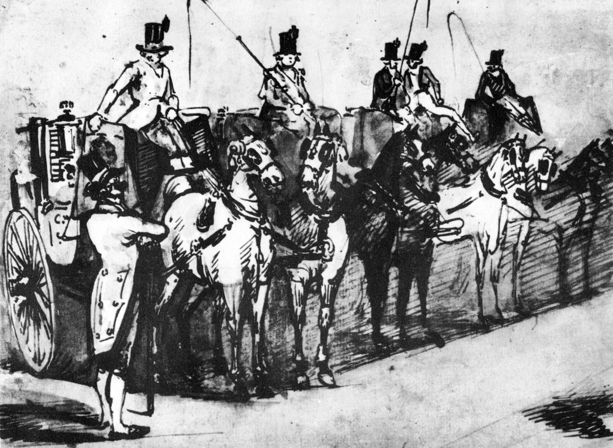 वेटिंग कैरिज, 19 वीं शताब्दी, 1930 द्वारा कॉन्स्टेंटिन दोस्तों