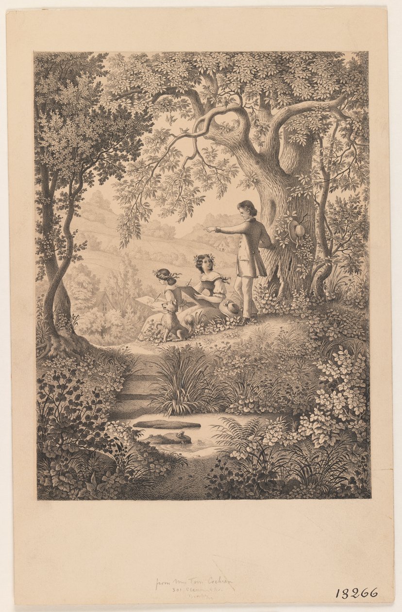 एक ड्राइंग पाठ, 1865 (375816 का रेक्टो) द्वारा कॉन्स्टेंटाइन हर्ट्ज़बर्ग