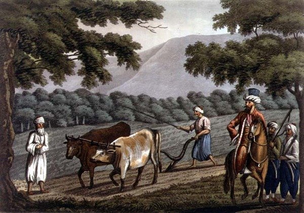 सीरिया में कृषि, जोसेफ कॉन्सटेंटाइन स्टैडलर (fl.1780-1812) पब द्वारा उकेरी गई। जे व्हाइट द्वारा द्वारा कूपर (बाद) विलीम