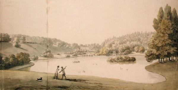 स्टौरहेड, c.1780 (कागज पर वॉटरकलर और पेंसिल) द्वारा कॉपस्टोन वॉरियर बामफिल्डे